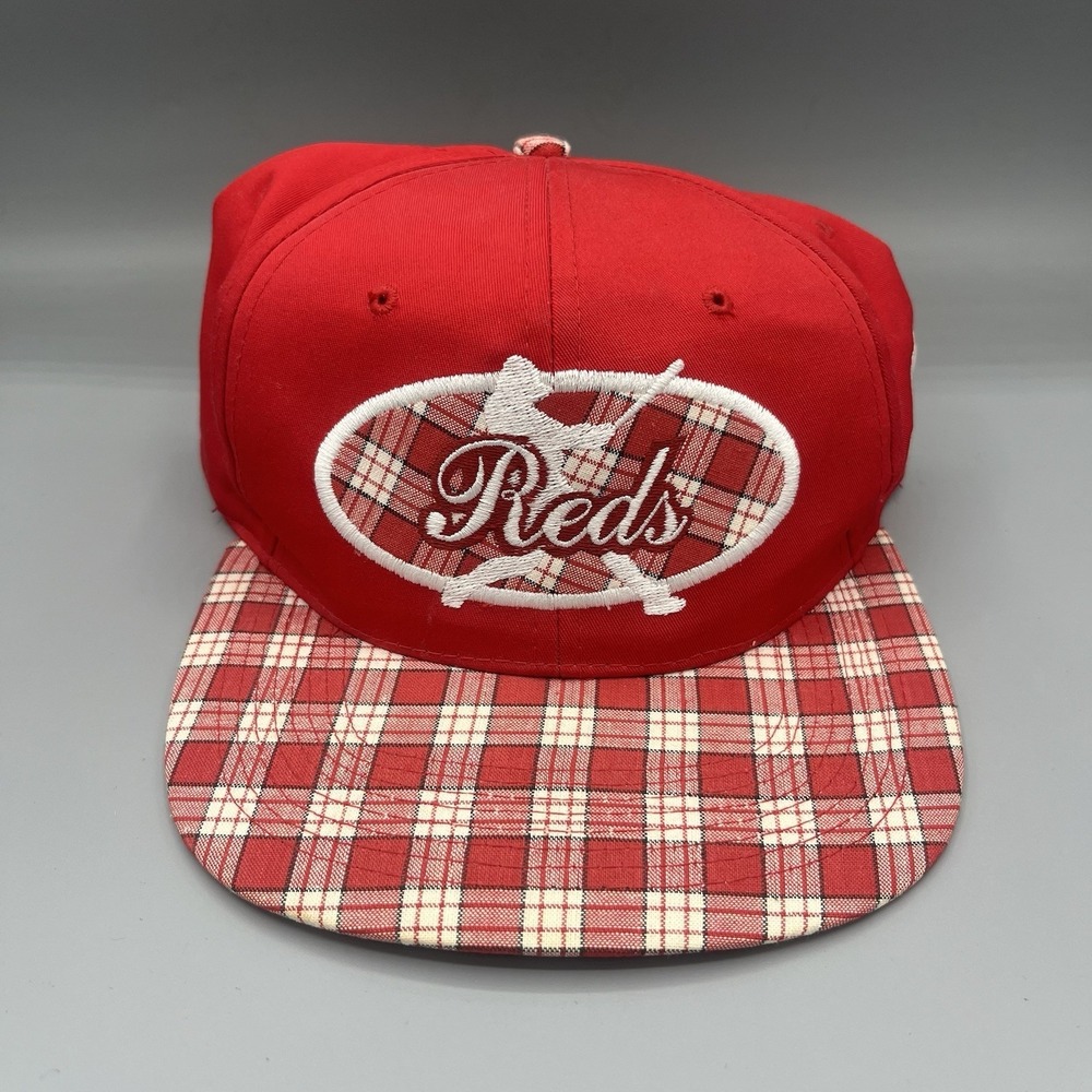 Cincinnati Reds Red and Plaid Red White Hat Cap Snapback Fits All